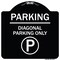 Signmission Parking Diagonal Parking W/ Parking Heavy-Gauge Aluminum Sign, 18" x 18", BW-1818-23472 A-DES-BW-1818-23472 - alternate 1